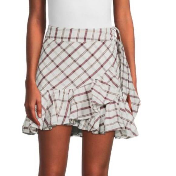 Veronica Beard Plaid Memphis Ruffle Mini Skirt Size 8 - Picture 1 of 11